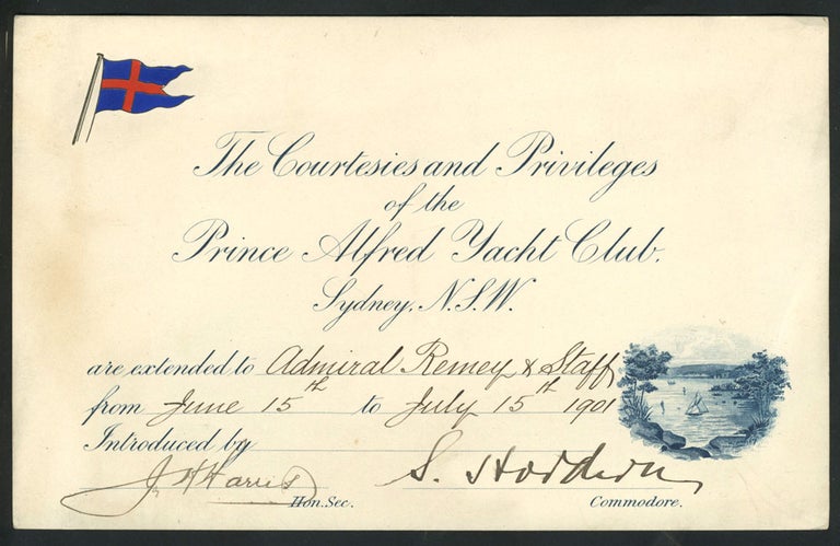Item #14488 The Courtesies and Privileges of the Prince Alfred Yacht Club Sydney, N.S.W. Australian Federation.