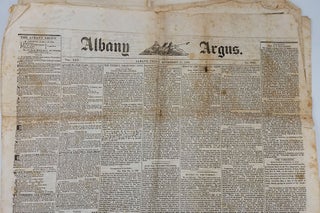 Item #14492 Albany Argus, November 23, 1838 newspaper article on the Canada War, the Battle at...