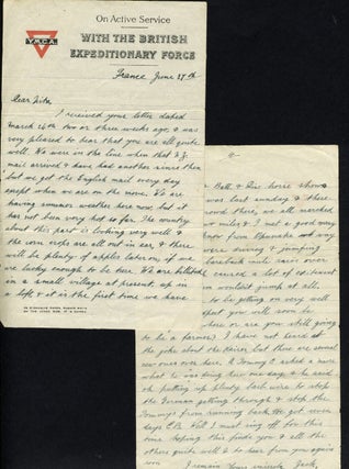 Item #14531 World War One Letter from New Zealand soldier stationed in France to his home in...