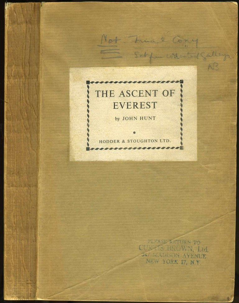 Item #14555 The Ascent of Everest. John Hunt.