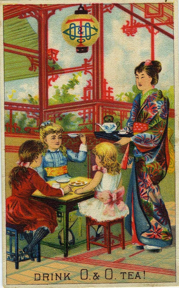 Item #14598 Oriental and Occidental Tea Co., New York, advertising trade card. Tea, Advertising trade cards.