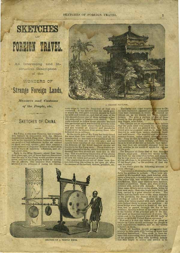 Item #14655 Sketches of Foreign Travel, Sketches of China. China, Foreign travel.