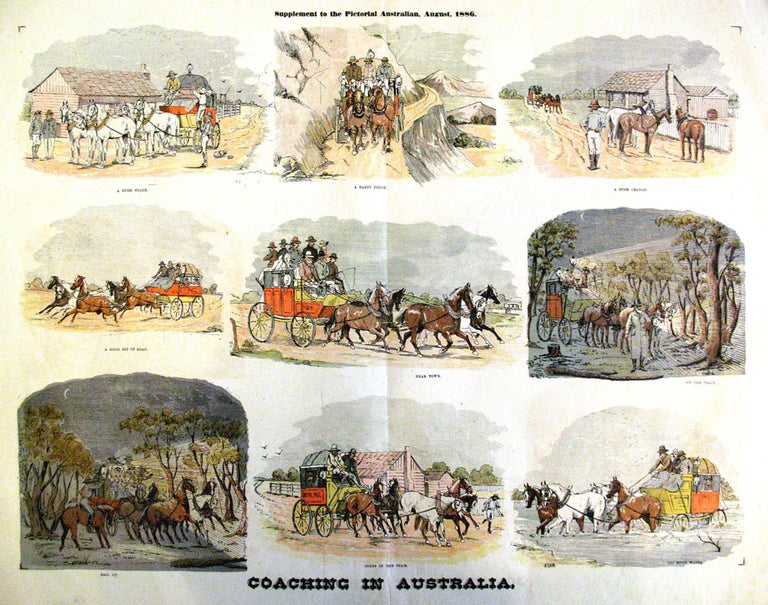 Item #14702 Coaching in Australia. Arthur. Supplement to the Pictorial Australian Esam.