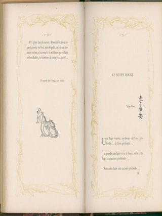 Le Livre de Jade. Poesies Traduites du Chinois. Signed presentation copy. "Nouvelle edition considerablement augmentee et ornee de vignettes et de gravures hors texte d'apres les artistes chinois".