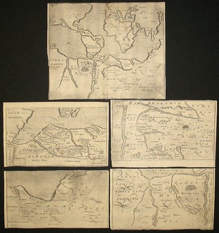 Item #15189 Set of five maps of an imaginary Australia/Antarctic. Joseph Hall, Kip