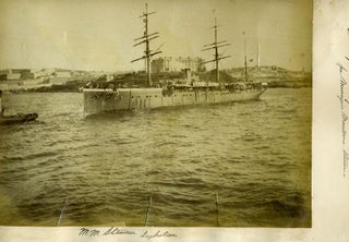 Item #15194 Albumen print, SS Steamer Saghalien. Messageries Maritimes Steamer