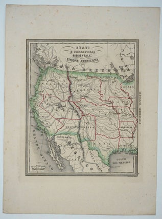 Item #15318 Stati e Territorii Occidentali della Unione Americana. Marmocchi. C. Magrini