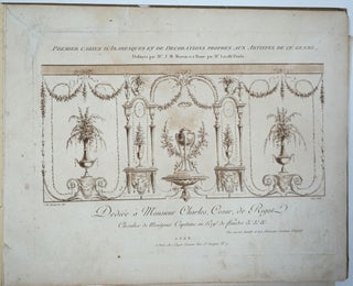 Item #15577 Premier Cahier d'Arabesques et de Decorations Propres aux Artistes de ce Genre. Jean...