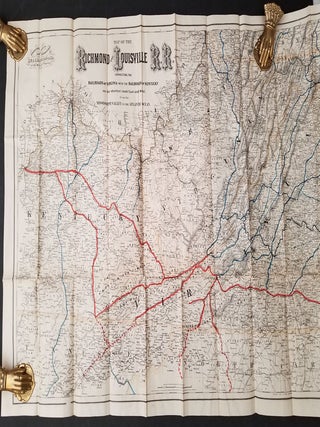 Item #15634 Map of the Richmond and Louisville Railroad, Connecting the Railroads of Virginia...