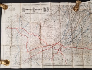 Item #15634 Map of the Richmond and Louisville Railroad, Connecting the Railroads of Virginia...