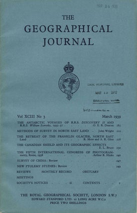 Item #15679 The Journal of the Royal Geographical Society, 'The Antarctic Voyages of R. R. S....