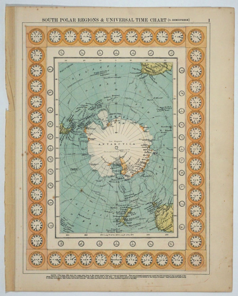 Item #15696 South Polar Regions & Universal Time Chart (S. Hemisphere). Anonymous.
