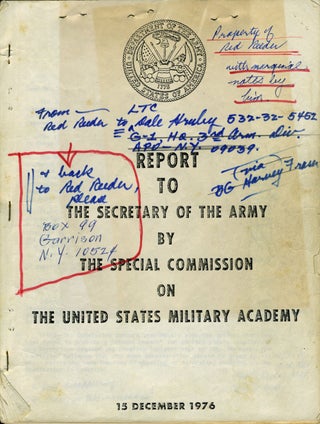 Item #15715 Report to the Secretary of the Army By the Special Commission on the United States...