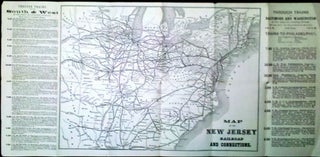 1867 NJ & Camden & Amboy Railroad Time Table.