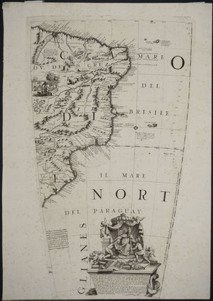 Item #15866 Eastern Brazil (Globe Gore). Vincenzo Coronelli