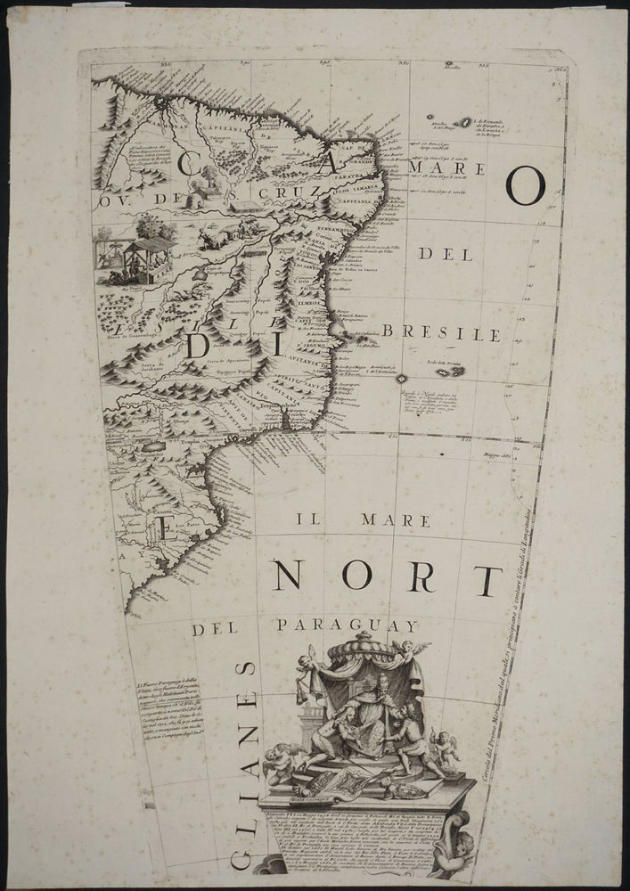 Item #15866 Eastern Brazil (Globe Gore). Vincenzo Coronelli.