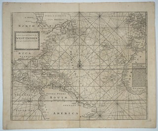 Item #15889 A New Generall Chart for the West Indies of E. Wrights Projection vul. Mercators...