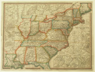 Item #15891 The Travellers Guide or Map of the Roads, Canals & Rail Roads of the United States,...