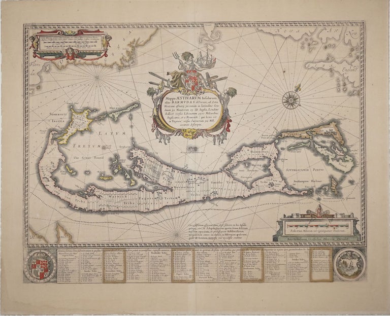 Item #15899 Mappa Aestiuarum Insularum, alias Barmudas. Guilielmum Blaeu.