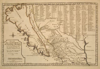Item #15901 Cette Carte de Californie et du Nouveau Mexique est Tiree de celle qui a ete Envoyee...