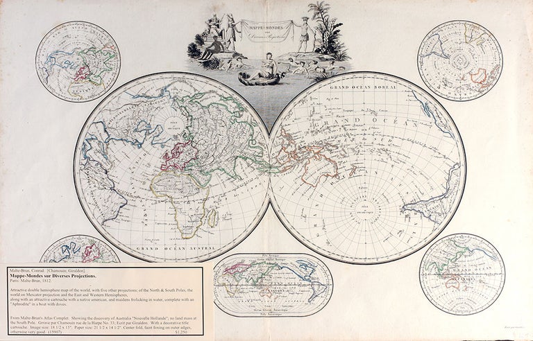 Item #15907 Mappe-Mondes sur Diverses Projections. Chamouin, Giraldon.