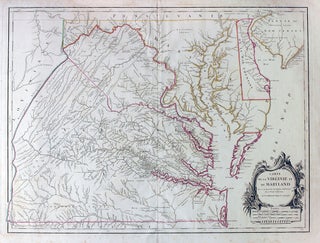 Item #15910 Carte de la Virginie et du Maryland Dressee sur la Grande Carte Angloise de Mrs....