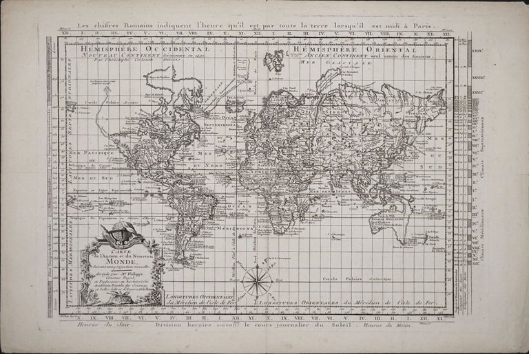Item #15918 Carte de l'Ancien et du Nouveau Monde, suivant une Projection Nouvelle, dirigee par Mr. Philippe. Etienne Andre Philippe De Pretot.