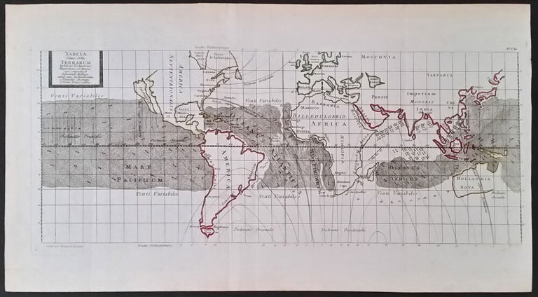 Item #15925 Tabula Totius Orbis Terrarum Exhibens Declinationes Magneticas, ad Annum 1700 composita ab Edmundo Halleyo simul cum Inclinationibus a Poundio observatis et Ventis Universalibus. Edmund Halley.