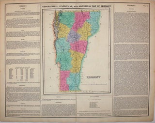 Item #15976 Geographical, Statistical, and Historical Map of Vermont. Vermont, Henry Carey, Isaac...