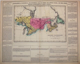 Item #15981 Geographical, Statistical, and Historical Map of Upper and Lower Canada, and the...