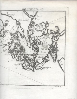 Carte De l'Isle de Cheu-Chan ou Isle de Chusan de la Province de Che-kiang Avec les Cotes et Isles Voisines.