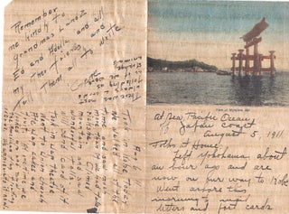 Item #16022 American letter describing visit to Japan, 1911. Japan