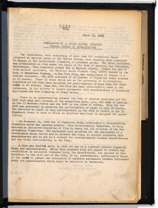 Collection of reports about the De-Nazification of German and other business interests at the end of World War II, by a Special Attorney to the Justice Department (Economic Warfare Section), Alexander Sacks.