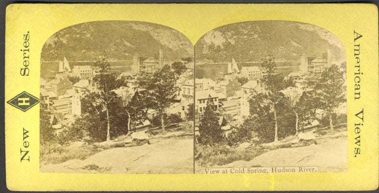 Item #16098 View at Cold Spring, Hudson River. Stereoscopic view.