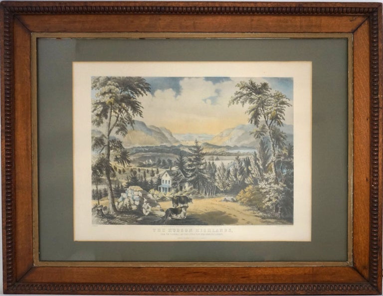 Item #16198 The Hudson Highlands. From the Peekskill and Cold Spring Road near Garrison's Landing. Fannie. Currier Palmer, Ives.