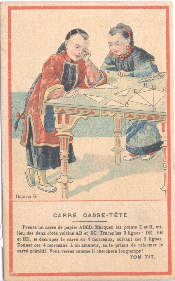 Item #16223 Carre Casse-Tete. China, Paris High Life Tailor Montmartre.