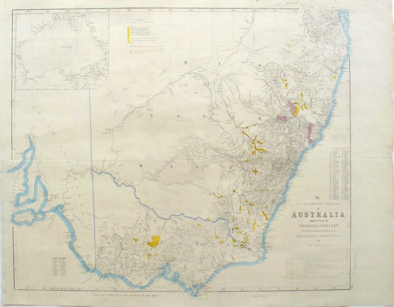Item #16253 The South Eastern Portion of Australia; Compiled from the Colonial Surveys, and from Details Furnished by Exploratory Expeditions, by John Arrowsmith. John Arrowsmith.