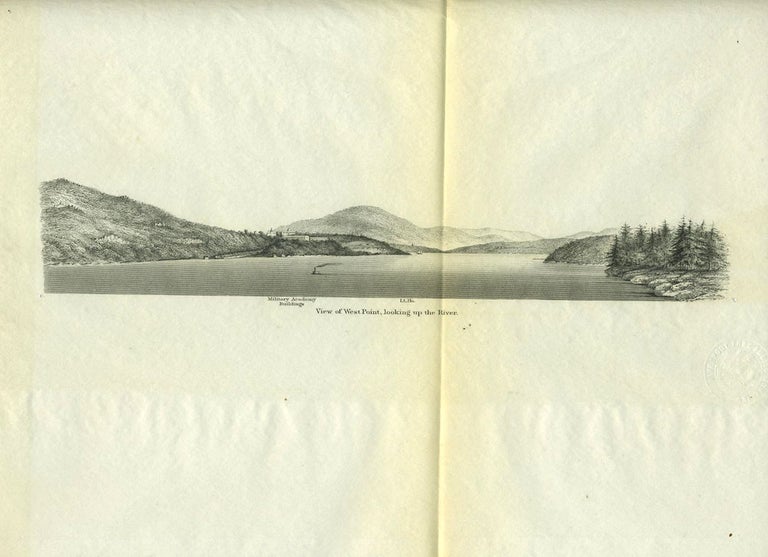 Item #16358 View of West Point, Looking up the Hudson River. West Point, US Coastal Survey.
