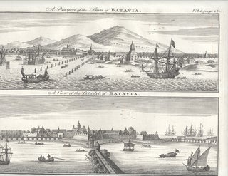 Item #16365 A Prospect of the Town of Batavia; with A View of the Citadel of Batavia. Indonesia,...