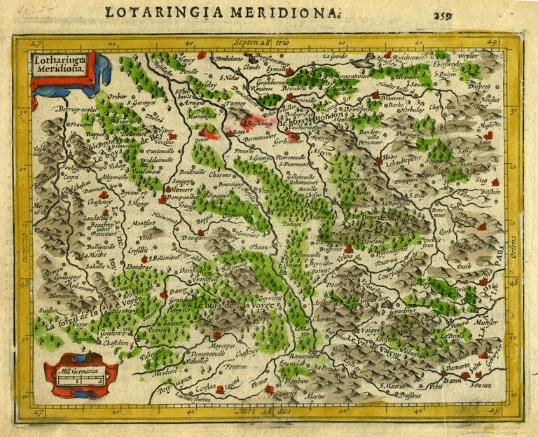 Item #16391 Lotharingia Meridiona., [Germany, France]. Gerhard Mercator.