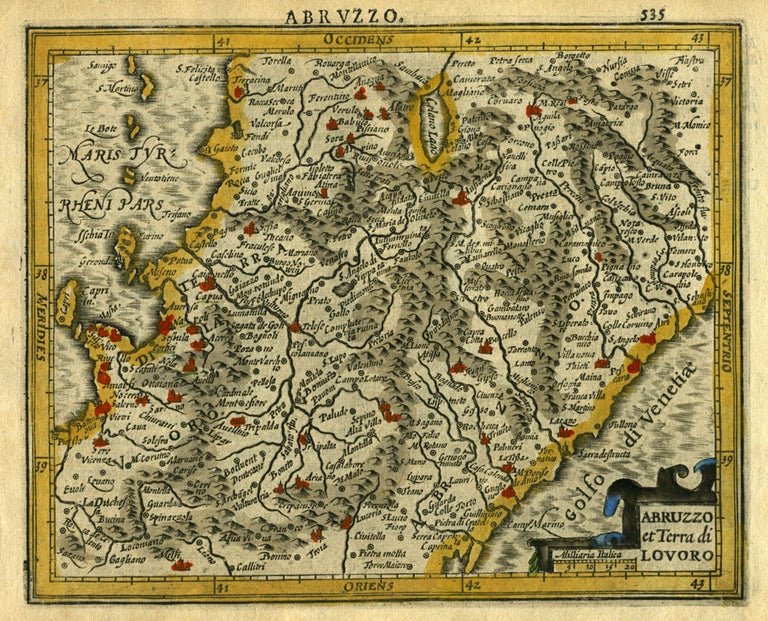Item #16396 Abruzzo et Terra di Lovoro, [Italy]. Gerhard Mercator.