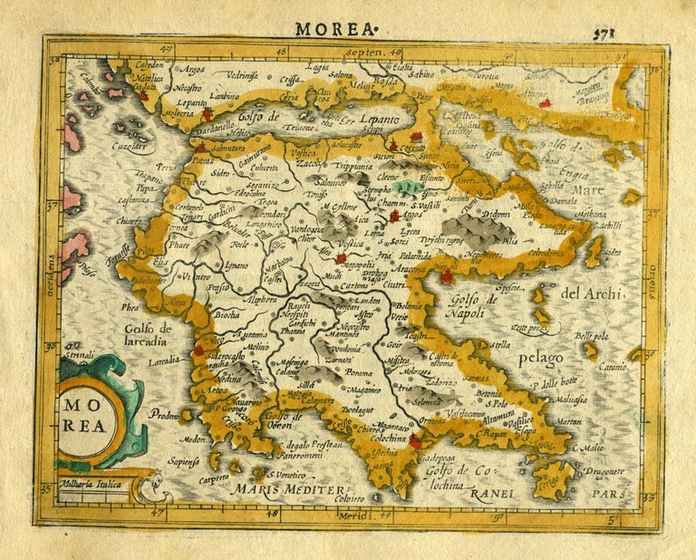 Item #16414 Morea, [Greece]. Gerhard Mercator.