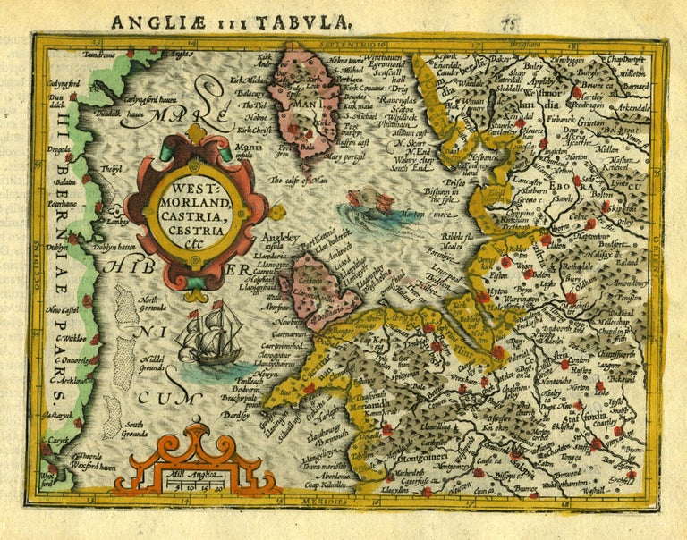 Item #16419 Westmorland, Castria, Cestria etc., [Britain]. Gerhard Mercator.