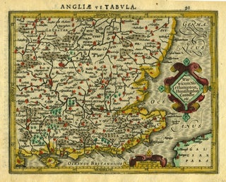 Item #16421 Warwicum Northampton, Huntingdon Cantabr. etc., [Britain]. Gerhard Mercator