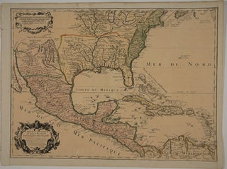 Item #16456 Carte du Mexique et de la Floride des Terres Angloises et des Isles Antilles du Cours...