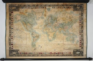 Item #16542 Map of the World on Mercators Projection. New York 1845. Geographical Part engraved...