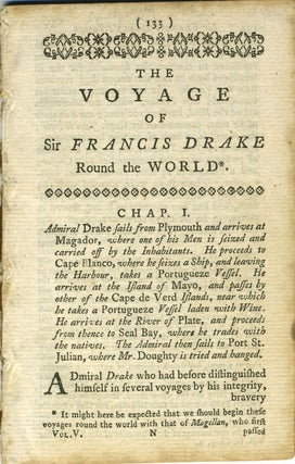 Item #16551 The Voyage of Sir Francis Drake Round the World; Chapters 1 - 3 from The World...