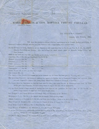 Item #16678 Ward, Harries, and Co.'s Monthly Freight Circular, 29th February, 1860