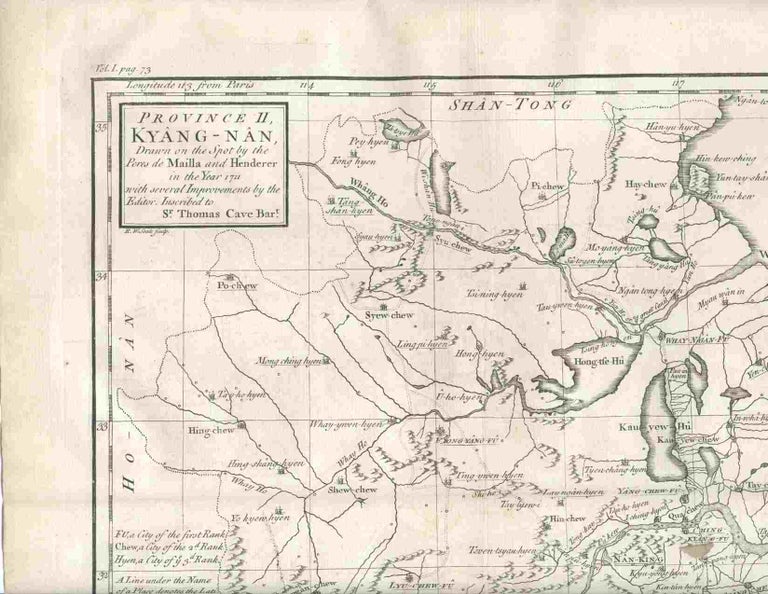 Item #16699 Province II Kyang-nan. Drawn on the Spot by the Peres de Mailla and Henderer in the Year 1711... From "A Description of the Empire of China and Chinese-Tartary,..." China, Jean Baptiste Du Halde.