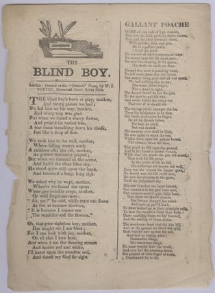 Item #16825 The Blind Boy (Broadside Ballad